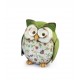 Chouette fleurie Verte, 10 cm