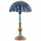 Lampe baroque ethnique Bleu, H 60 cm