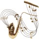 Déco murale musique : Portée & Saxo, L 68 cm