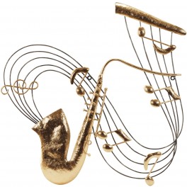 Déco murale musique : Portée & Saxo, L 68 cm
