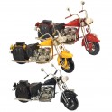 Moto routière vintage, Jaune L 19 cm