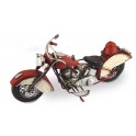 Moto vintage Rouge, Type Harley Davidson, L 30 cm