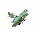 Avion Biplan en métal, Modèle Bleu ciel L 13,5 cm