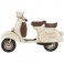 Déco murale métal : Scooter Vespa, Blanc & Marron, L 62 cm