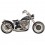 Déco murale métal : Moto Type Harley Davidson Noire, L 109 cm