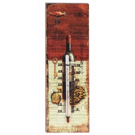 Thermomètre Thème Vin, modèle Bouteille Clé du cellier