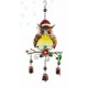 Suspension Métal Chouette 1 Noel & Cloches, H 56 cm