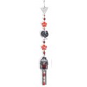 Suspension Bougeoir Cage, Coq, Rouge, H 100