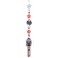Suspension Bougeoir Cage, Coq, Rouge, H 100