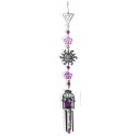 Suspension Bougeoir Cage, Soleil, Violet, H 100