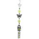 Suspension Bougeoir Cage, Papillon, Jaune, H 100