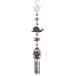 Suspension Bougeoir Cage, Escargot, Violet, H 100