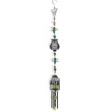 Suspension Bougeoir Cage, Chouette, Vert, H 100