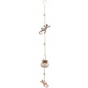 Suspension & Bougeoir doré Gecko, H 95 cm