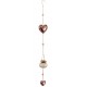 Suspension & Bougeoir doré Coeur, H 95 cm