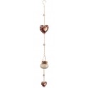 Suspension & Bougeoir doré Coeur, H 95 cm