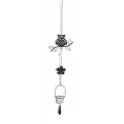 Suspension hibou branche, H 85 cm