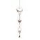Suspension Shabby Chic Fer Résine Cur Floral 1, H 105 cm