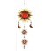 Suspension Soleil métal, Rouge H 95 cm