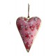 1 Coeur métal imprimé, H 13 cm (1 modèle au choix)