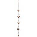 Suspension métal dorée Chouette, H 105 cm