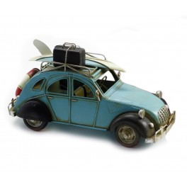 Voiture 2 CV Surf Bleu, L 26 cm