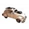 Voiture 2 CV Capote ouverte Blanche, L 26 cm