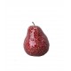 Mini Poire rouge, Crazy Glass, H 11 cm