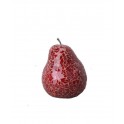 Mini Poire rouge, Crazy Glass, H 11 cm