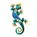 Le gecko coloré, modèle bleu H36 cm
