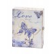 Boite à Clés : Modèle Papillon romantique, Bleu, H 30 cm