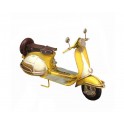 Grand Scooter Vespa miniature en métal, Jaune L 27 cm
