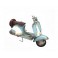 Grand Scooter Vespa miniature en métal, Bleu ciel L 27 cm