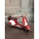Grand Scooter Vespa miniature en métal, Rouge L 27 cm