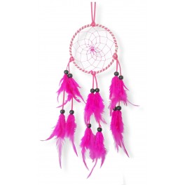 Attrape-rêves colorés, Fushia H 36 cm