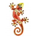 Le gecko coloré, modèle rouge H36 cm