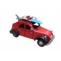 2 CV miniature, Mod Rouge et noir, L 16 cm