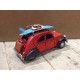 Petite 2CV miniatures L 16 cm, Modèle Rouge et noir