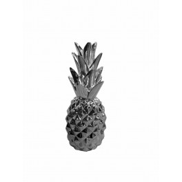 Fruit déco : Ananas chromé, H 24 cm