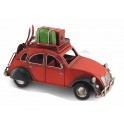 Voiture 2 CV Modèle Rouge & Noir, L 26 cm