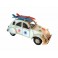 Voiture 2 CV Modèle Blanc Flower Power, L 26 cm