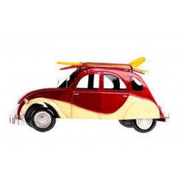 Silhouette murale : La 2CV surf Rouge, L 79 cm