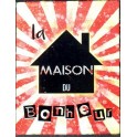 Plaque métal murale : La Maison du Bonheur, H 33 cm
