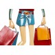 Déco murale métal : Shopping Days, Shorty bleu, H 80 cm
