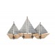 Porte-manteaux mural Bateaux : Modèle Wood & Iron, L 72 cm
