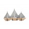 Porte-manteaux mural Bateaux, Modèle Wood & Iron, L 72 cm