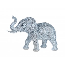 Eléphant debout XL : Collection Perles de strass H 25 cm