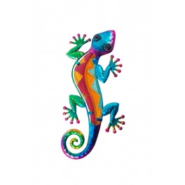Déco murale métal : Gecko, Collection Versicolor, Modèle 2, H 30 cm