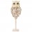 Déco en Bois flotté à poser : Le Hibou sur socle, H 56 cm