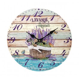 Horloge murale lavande de Provence, Mod 4, 34 cm